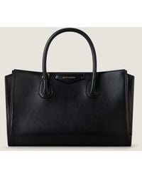Givenchy - Small Antigona Catchall Bag In Shiny Grained Leather - Lyst