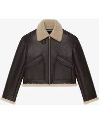 Givenchy - Giacca aviatore in pelle e shearling - Lyst