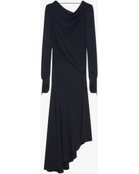 Givenchy - Abito drappeggiato asimmetrico in crêpe di jersey - Lyst