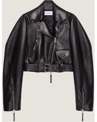 Givenchy - Leather Cropped Cocoon Jacket - Lyst