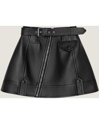 Givenchy - Mini jupe biker en cuir nappa - Lyst