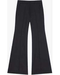 Givenchy - Pantaloni tailleur svasati in tricotine di lana e mohair - Lyst