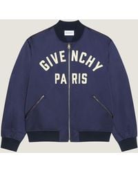 Givenchy - Bomber Couture Seam en satin brodé Paris - Lyst