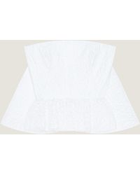 Givenchy - Top senza spalline in pizzo con mantella - Lyst