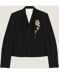 Givenchy - Embellished Single-Breasted Cropped Jacket - Lyst