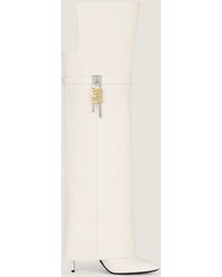 Givenchy - Stivali Cuissard Shark Lock Stiletto in nappa - Lyst