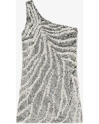 Givenchy - Asymmetrical Dress With Sequin And Pearl Embroidery - Lyst