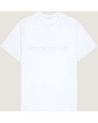 Givenchy - T-shirt in cotone e seta con jacquard Paris - Lyst