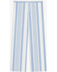 Givenchy - Pantalon en coton et lin à rayures 4G - Lyst