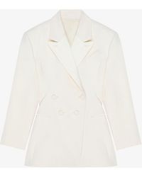 Givenchy - Giacca in lana con retro plissé - Lyst