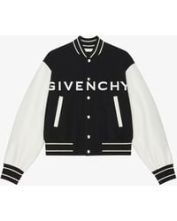 Givenchy - Blouson varsity en laine et cuir - Lyst