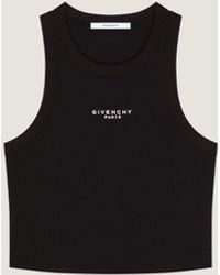 Givenchy - Canotta corta in cotone con stampa Paris - Lyst
