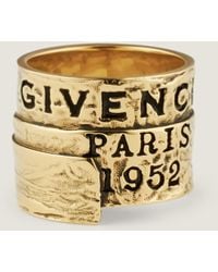 Givenchy - Anello Tape in metallo e smalto - Lyst