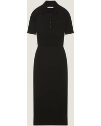Givenchy - Abito midi stile polo in maglia effetto seconda pelle - Lyst