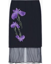 Givenchy - Jupe en jersey de satin dévoré floral - Lyst
