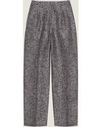 Givenchy - Pantaloni a doppia piega in lana con motivo chevron - Lyst
