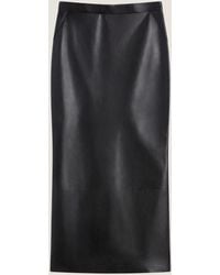 Givenchy - Leather Low-Waist Midi Skirt - Lyst