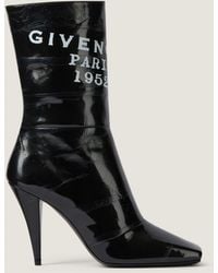 Givenchy - Bottes Noires À Ornement De Style Ruban À Logo - Lyst
