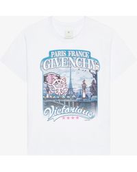 Givenchy - T-shirt ampia World tour in cotone - Lyst
