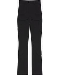 Givenchy - Pantaloni cargo boot cut in serge - Lyst