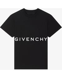 Givenchy - T-shirt slim embroid nero - Lyst