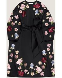 Givenchy - Cappotto Cocoon in satin con ricami - Lyst