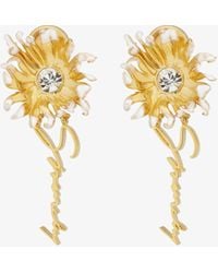Givenchy - Boucles d'oreilles Daisy en métal et émail avec cristal - Lyst