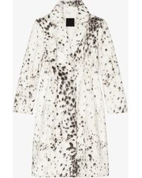 Givenchy - Cappotto in pelliccia con stampa leopardo delle nevi - Lyst