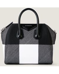 Givenchy - Mini Embroidered Antigona Bag With Checks - Lyst
