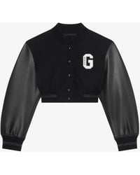 Givenchy - College Cropped Varsity Jacket - Lyst