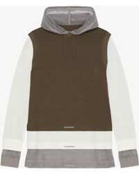 Givenchy - T-shirt à capuche à effet superposé en coton et mesh - Lyst
