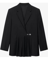 Givenchy - Veste slim U-Lock en laine à détails plissés - Lyst
