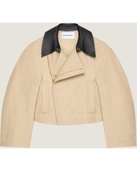 Givenchy - Caban cropped in cotone e lana - Lyst