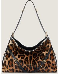 Givenchy - Borsa Voyou media in pelle con stampa leopardo - Lyst