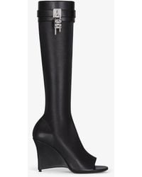 Givenchy - Shark Lock Stiletto Sandal Boots - Lyst