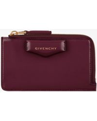 Givenchy - Portacarte con zip Antigona in pelle Box - Lyst
