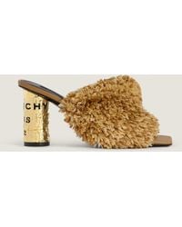 Givenchy - Tape Heeled Mules With Raffia-Effect Fringes - Lyst