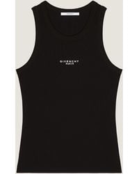 Givenchy - Canotta taglio slim in cotone con stampa Paris - Lyst