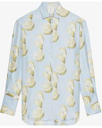 Givenchy - Camicia stampata oversize in seta - Lyst