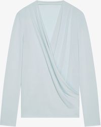 Givenchy - Blouse drapée en crêpe jersey - Lyst