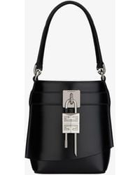 Givenchy - Micro Shark Lock Bucket Bag In Box Leather - Lyst
