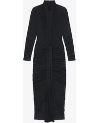 Givenchy - Abito drappeggiato in jersey con collo lavallière - Lyst