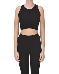 Vanessa Bruno - Cropped Ribbed Knit Top - Lyst