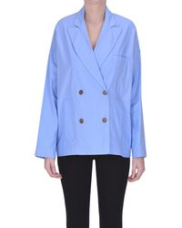 Jejia - Double Breasted Cotton Blazer - Lyst