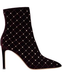 Valentino Rockstud Spike Ankle Boots - Black