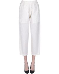 Barena - Pinstriped Cotton Trousers - Lyst