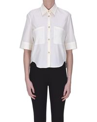 Fay - Cropped Cotton Shirt - Lyst