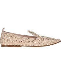 Eddy Daniele Embellished Suede Loafers - Natural