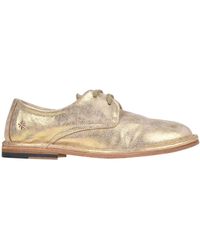 Punto Pigro - Metallic Effect Leather Lace Up Shoes - Lyst