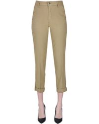 CIGALA'S - Linen And Cotton Chino Trousers - Lyst